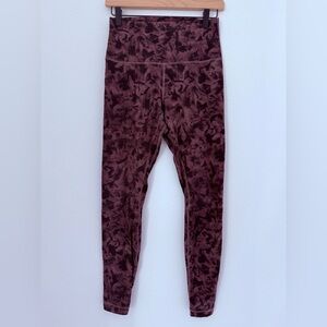 Lululemon Athletica Align Leggings mauve floral 28” size 8
